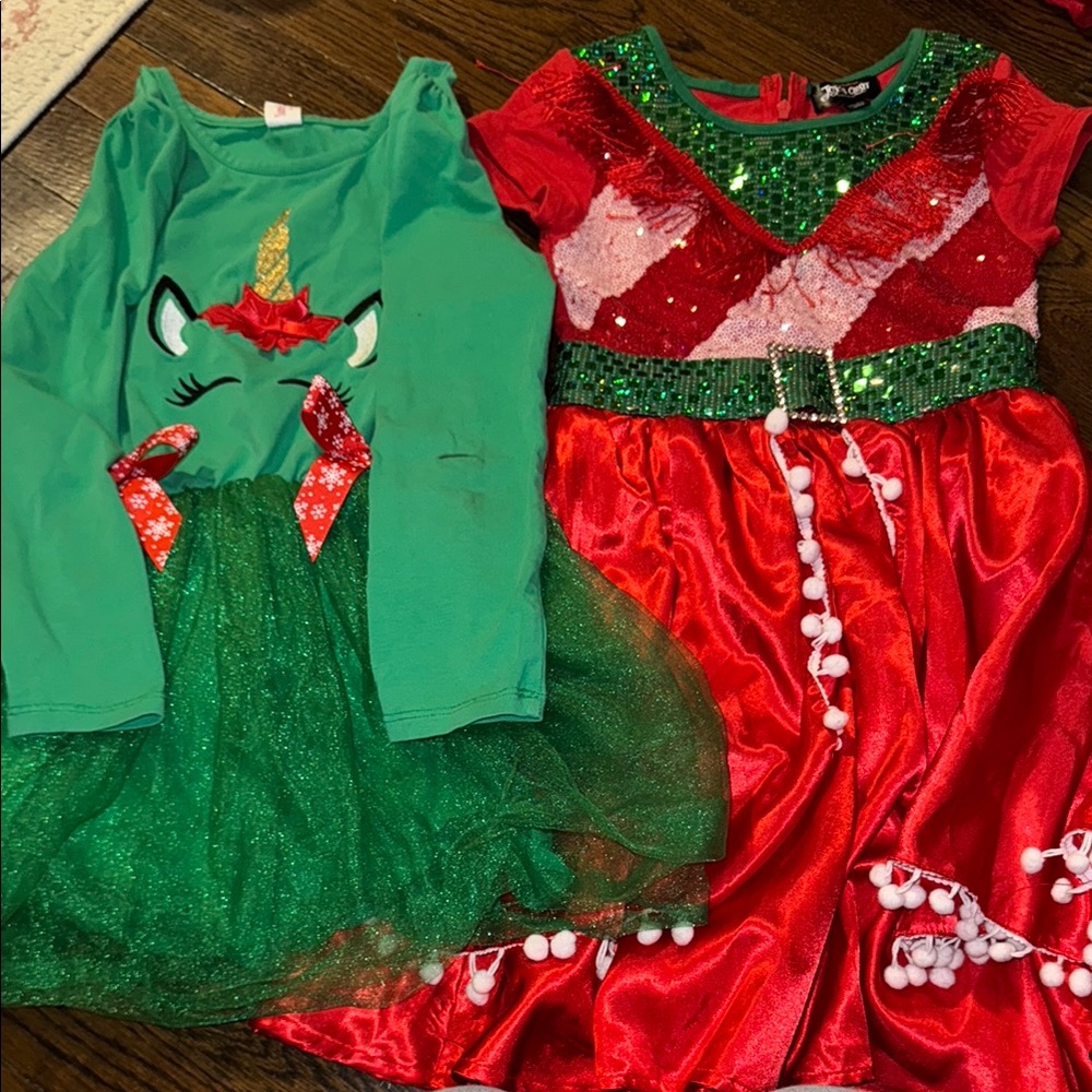 2 Girls Christmas Dresses